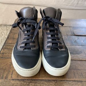 Vince high top leather sneakers